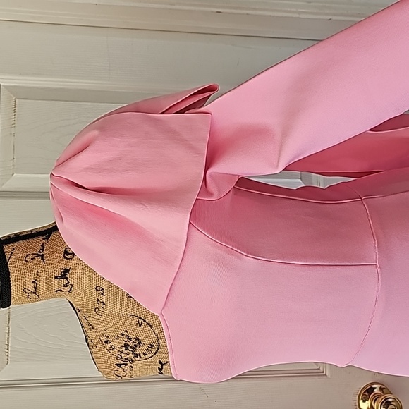 PINK DRESS WITH SHOULDER BOW - Picture 7 of 12